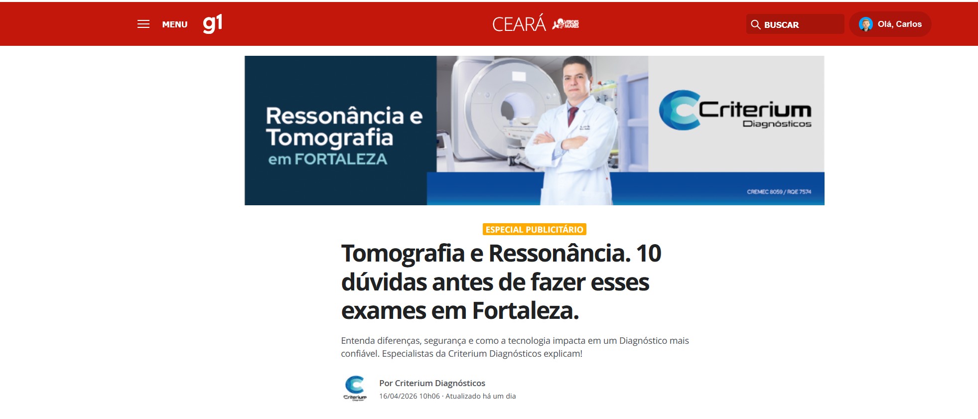 Tomografia ou Ressonância? 10 dúvidas essenciais antes de fazer exames de imagem em Fortaleza
